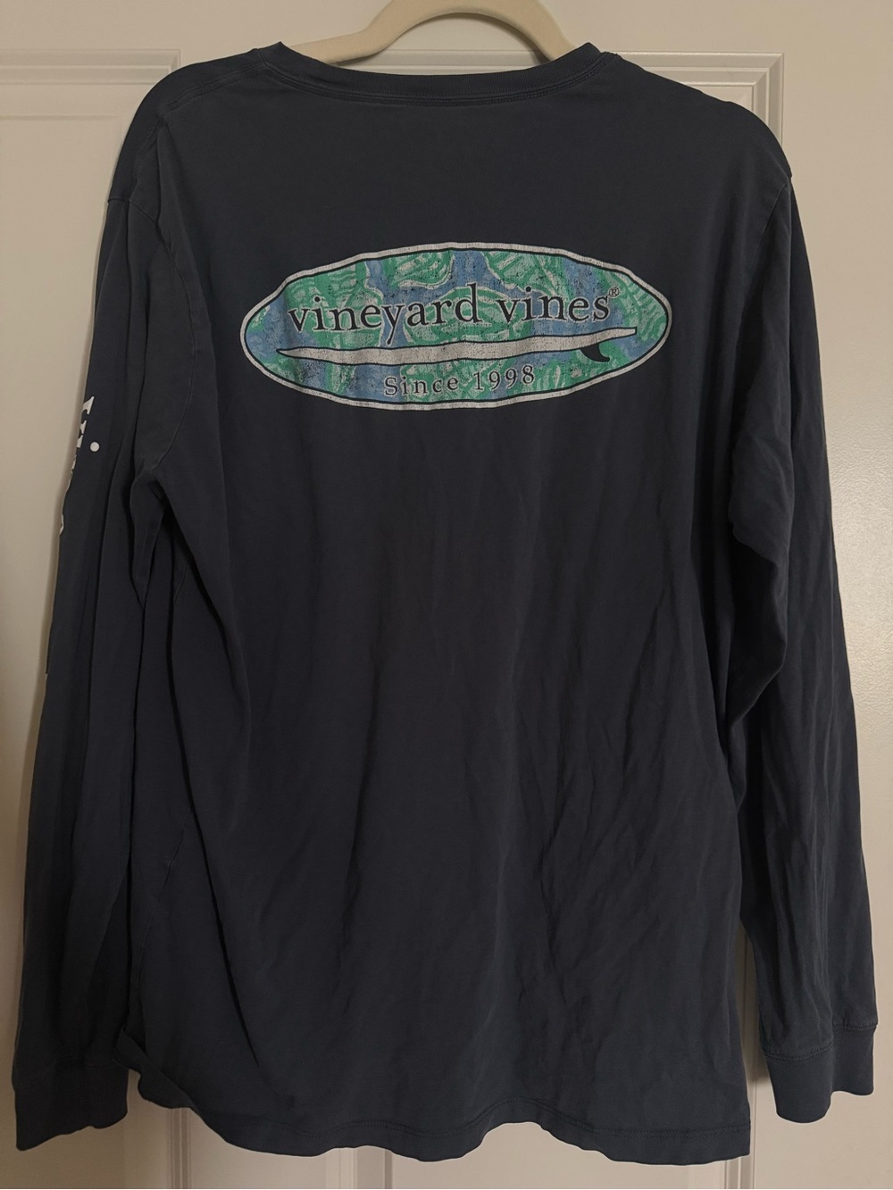 Vineyard Vines Long Sleeve Pocket Tee - Navy - Medium - Picture 6 of 6